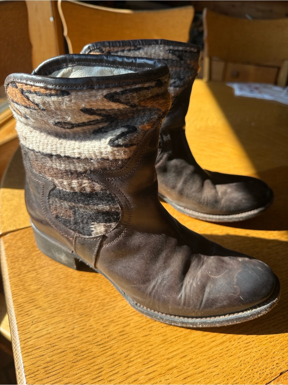 Freebird By Steven shine blanket shaft booties